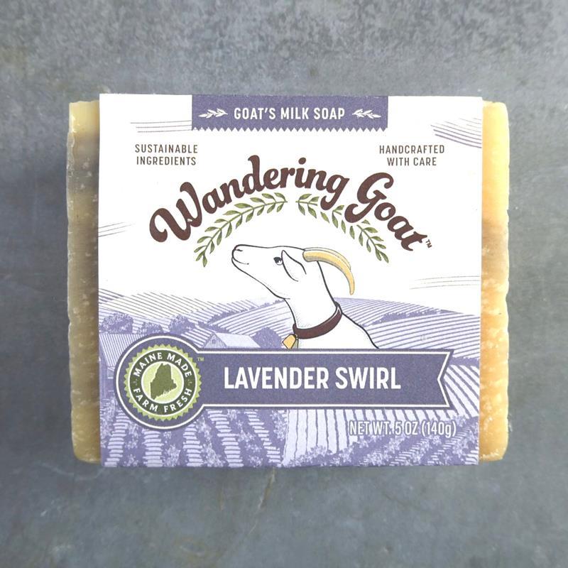 WANDERING GOAT SOAP: LAVENDER SWIRL,WANDERING GOAT,SO-LAVS