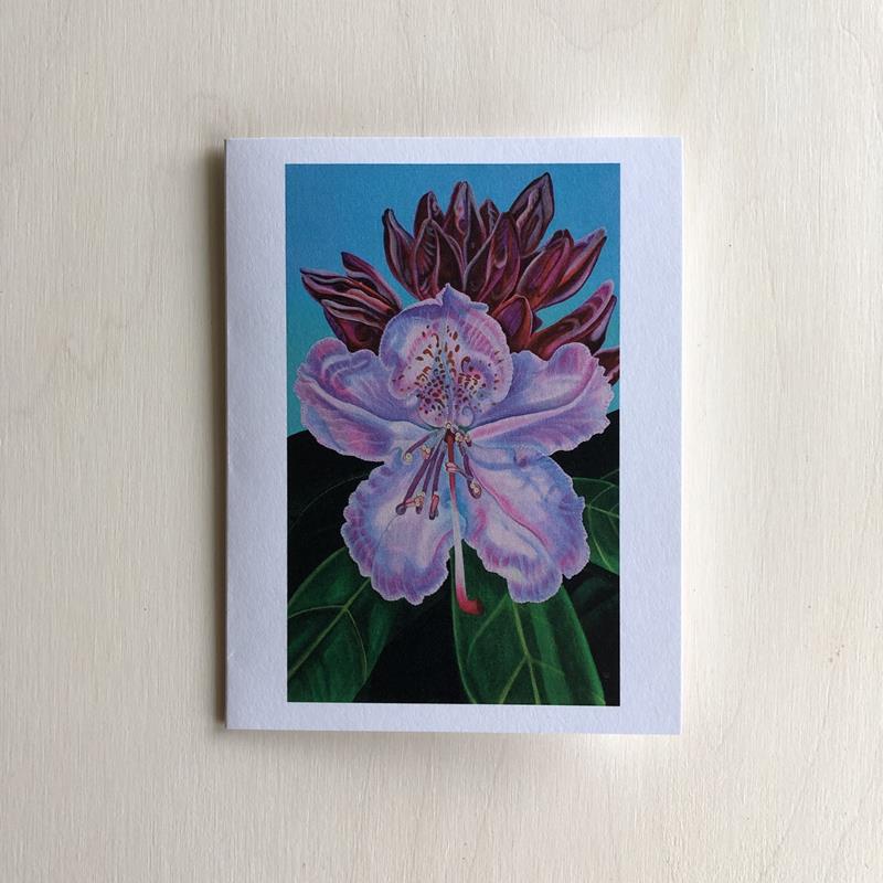 RHODODENDRON CARD,COLOR AFOOT PRESS,COLOR AFOOT PRESS