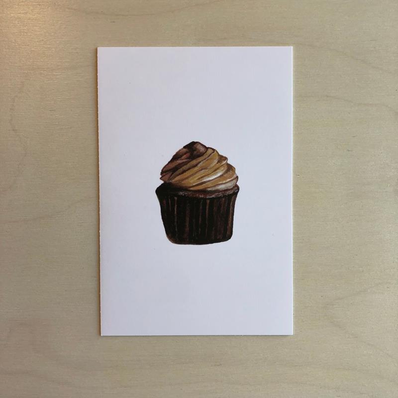 CHOCOLATE ESPRESSO CUPCAKE CARD,HAPPY COOKING,HAPPY COOKING