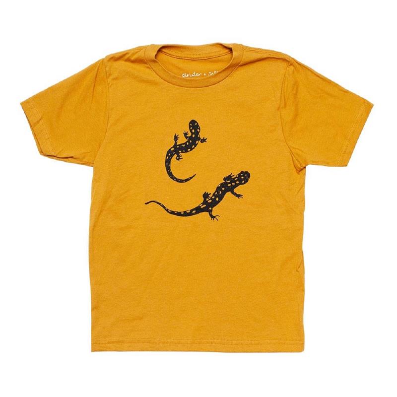 KID'S SPOTTED SALAMANDER TEE,CINDER + SALT,911 LARGE
