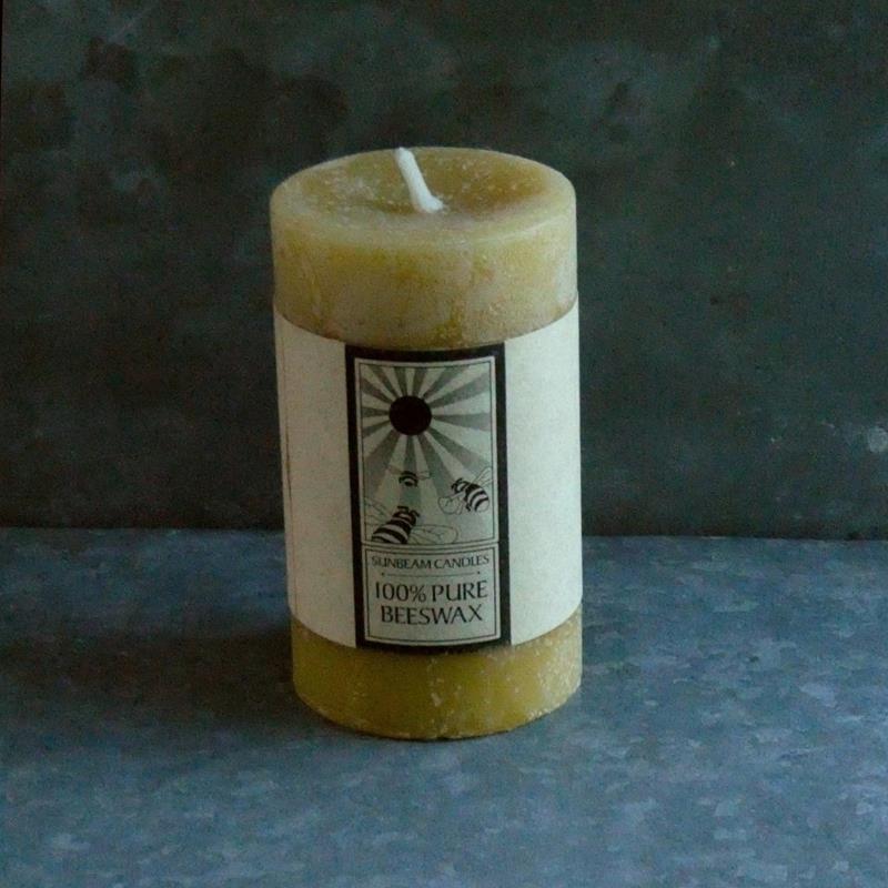 BEESWAX CANDLE: SMALL PILLAR,SUNBEAM CANDLES,122