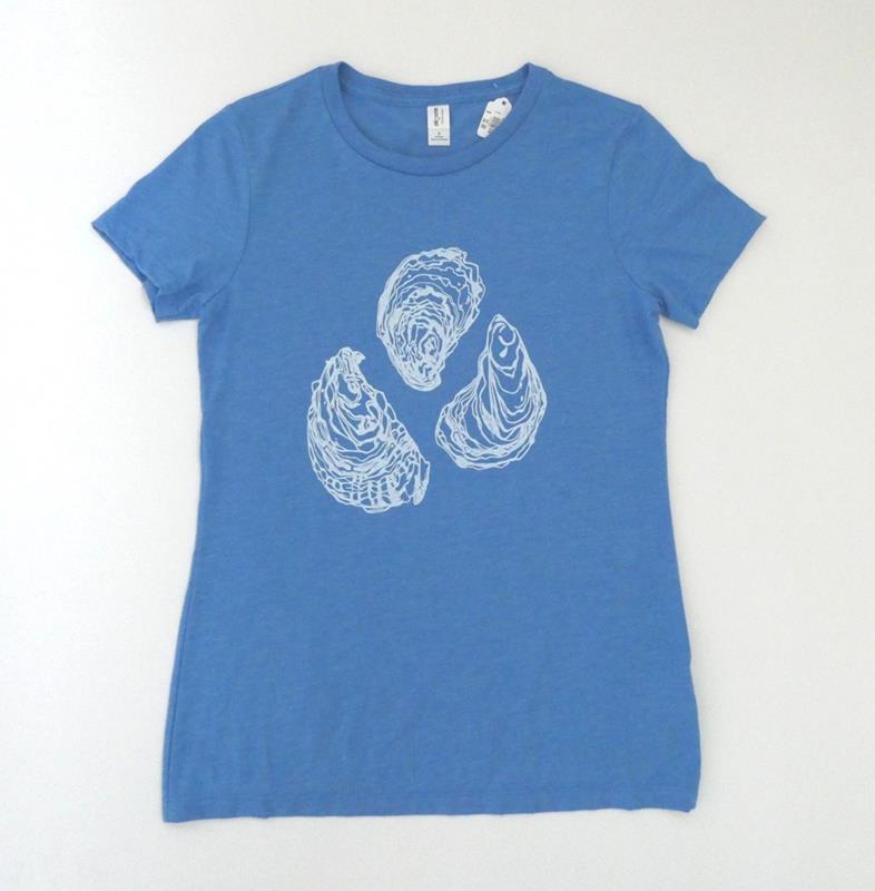 WOMEN'S OYSTER TEE,HEARTH AND HARROW,WMS OYSTER TEE BLUE