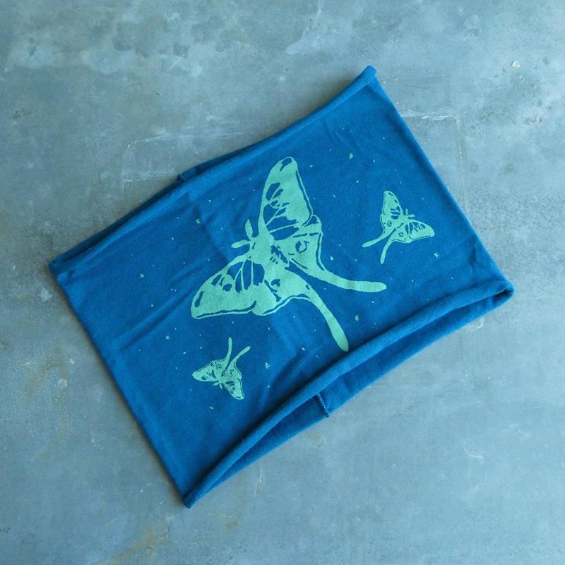 LUNA MOTH HEADBAND,THINK GREENE,LUNA MOTH HEAD BLUE