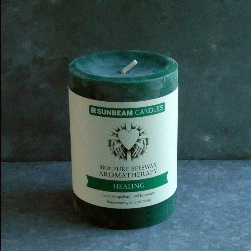AROMATHERAPY PILLAR CANDLE: HEALING,SUNBEAM CANDLES,544
