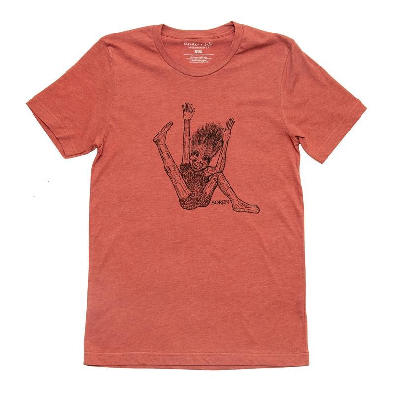 TROLL TEE MEN'S: SOREN,CINDER + SALT,3001CVC HTHR CLAY XL