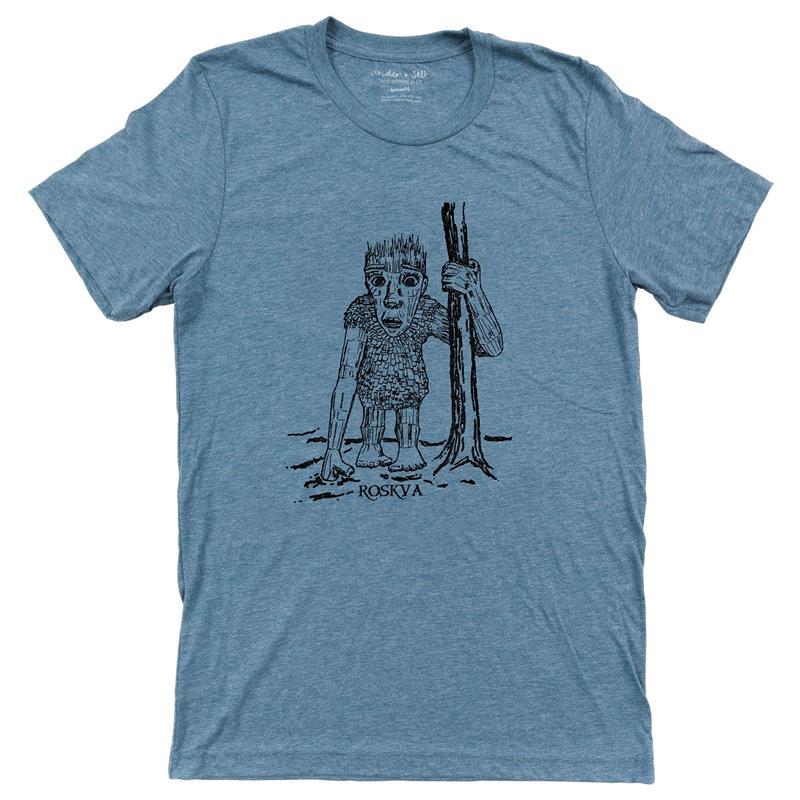 TROLL TEE MEN'S: ROSKVA,CINDER + SALT,3001CVC HTHR SLT XL