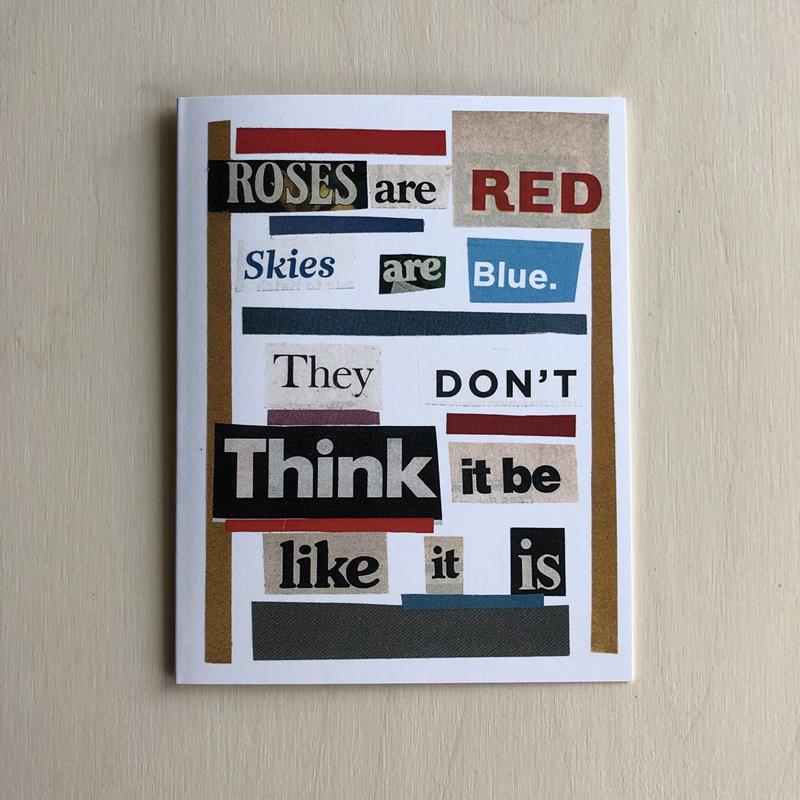 ROSES ARE RED CARD,BARNES CARDS,BARNES CARDS