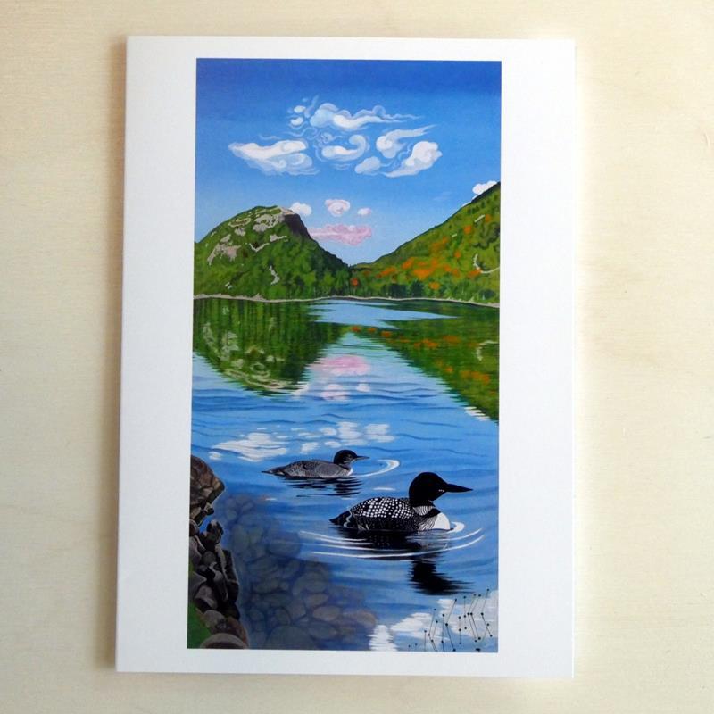 JORDAN POND, ACADIA CARD,COLOR AFOOT PRESS,COLOR AFOOT PRESS