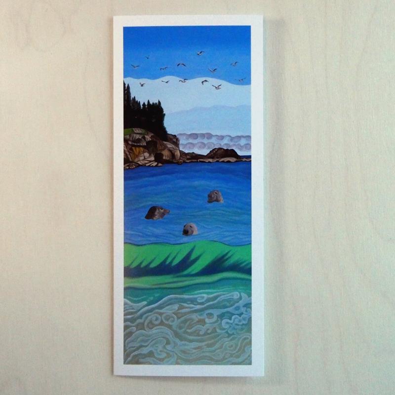 SAND BEACH SEALS CARD,COLOR AFOOT PRESS,COLOR AFOOT PRESS