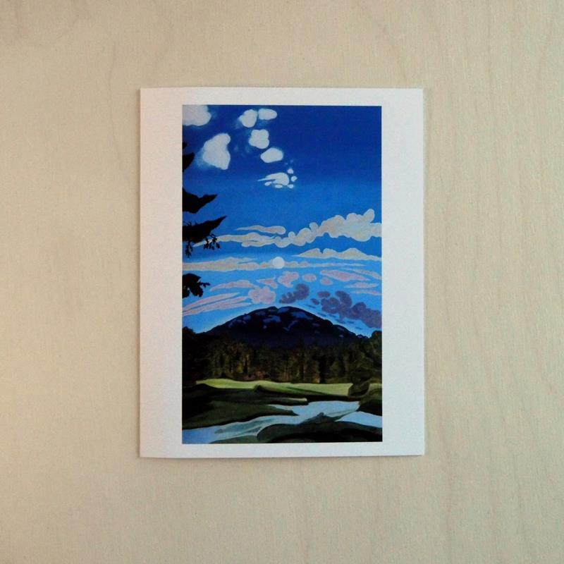 MOONRISE OVER SOMESVILLE, MDI CARD,COLOR AFOOT PRESS,COLOR AFOOT PRESS