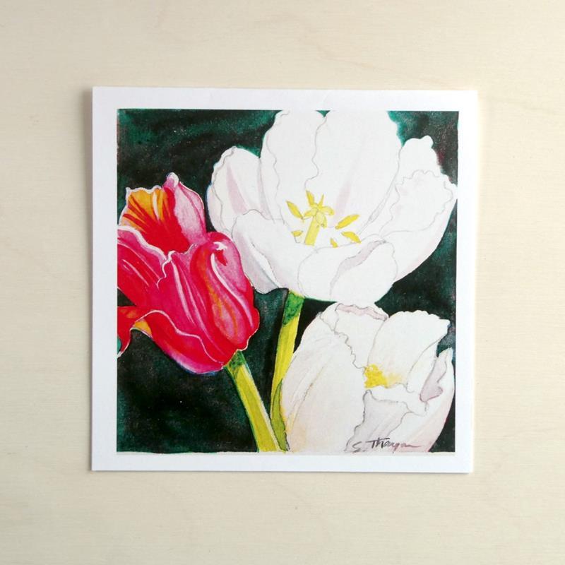 THREE TULIPS CARD,SUZI THAYER