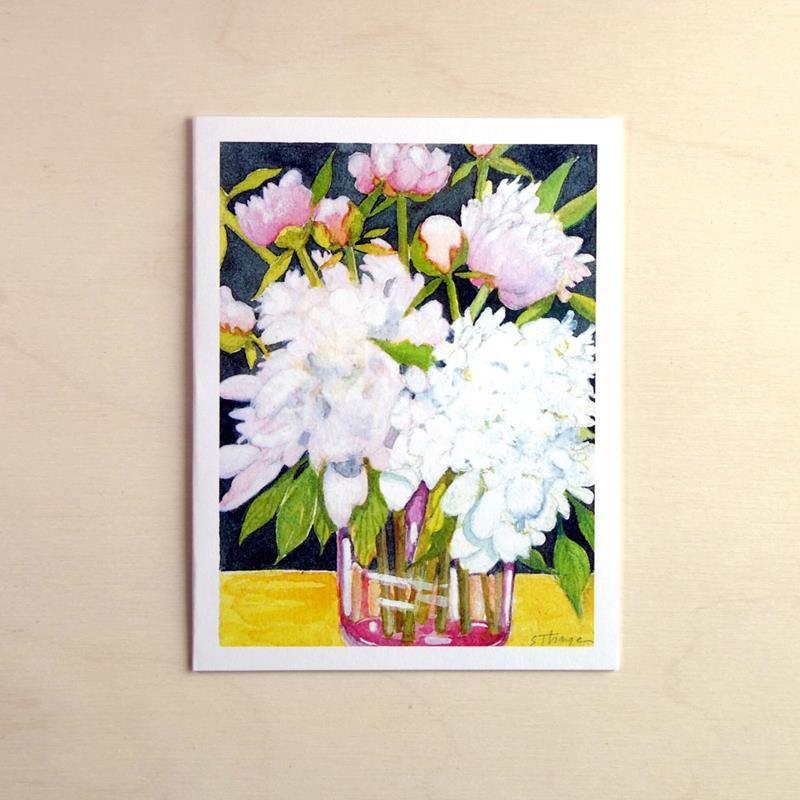 WHITE PEONY CARD,SUZI THAYER