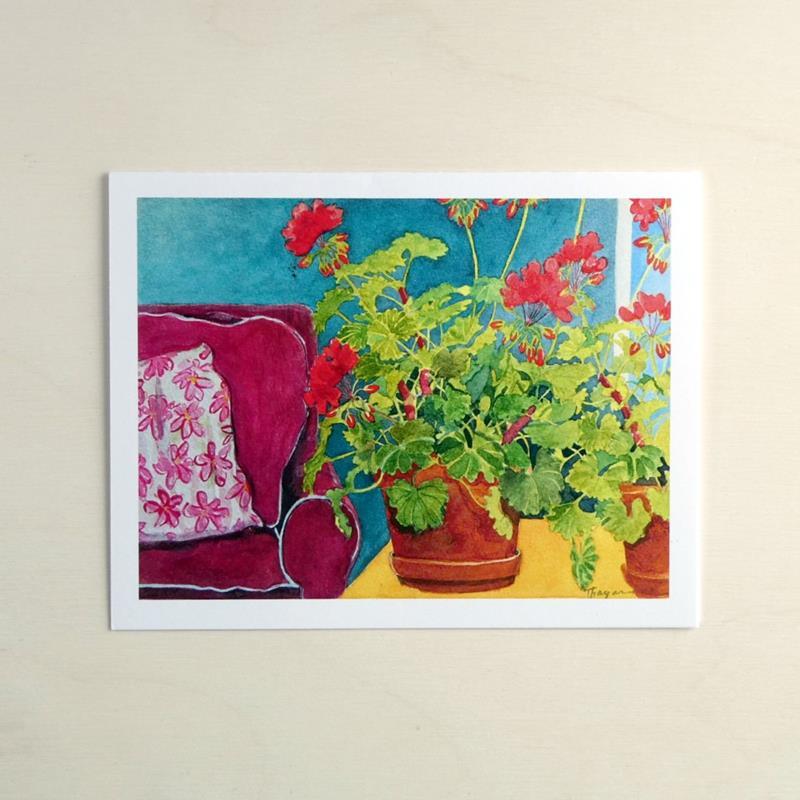 GERANIUM CARD,SUZI THAYER