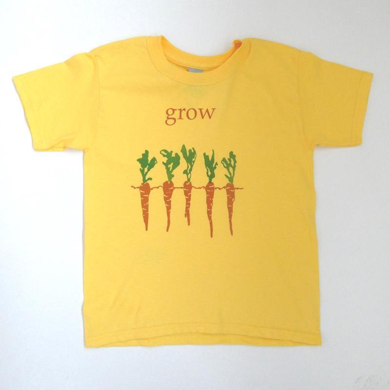 KID'S GROW CARROTS TEE,THINK GREENE,KIDS CARROTS TEE LG