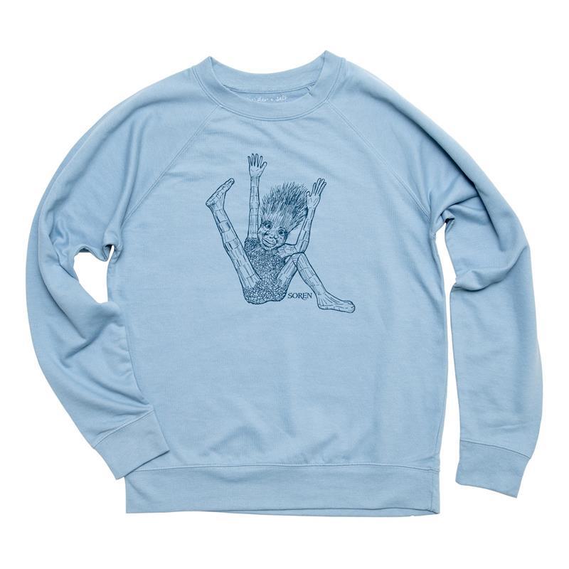FRENCH TERRY PULLOVER: SOREN,CINDER + SALT,SS1000C MIST BLUE MD