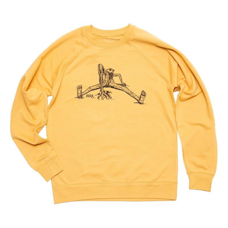 FRENCH TERRY PULLOVER: BIRK,CINDER + SALT,SS1000C HARV GLD XS