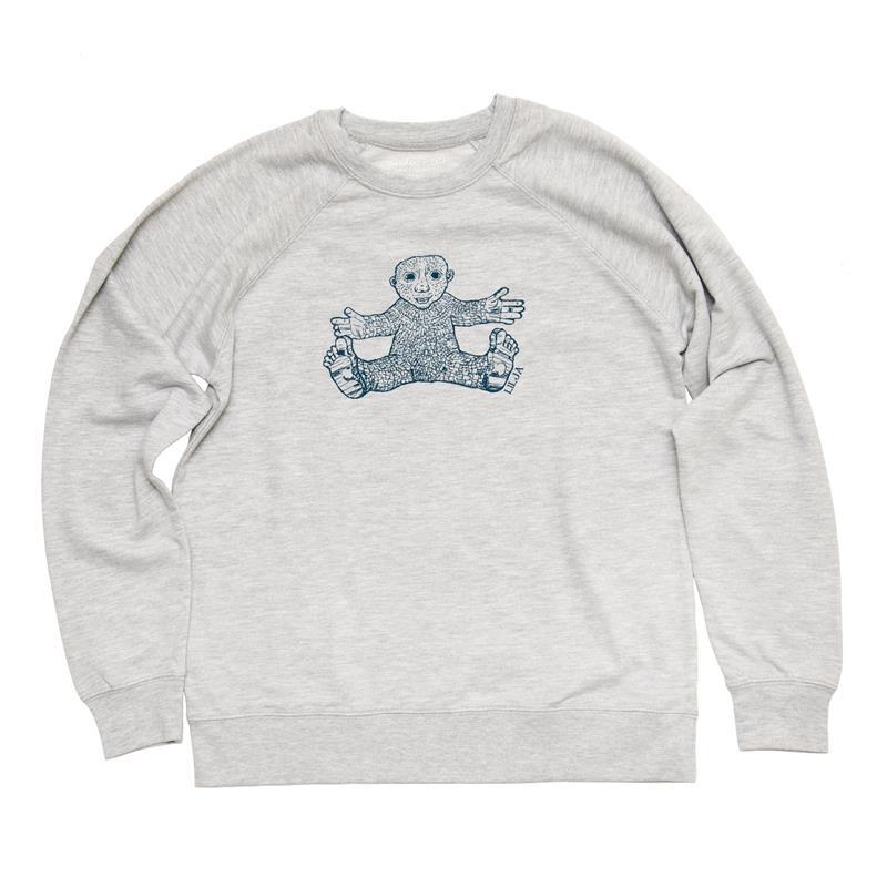 FRENCH TERRY PULLOVER: LILJA,CINDER + SALT,SS1000C HTHR GRY MD