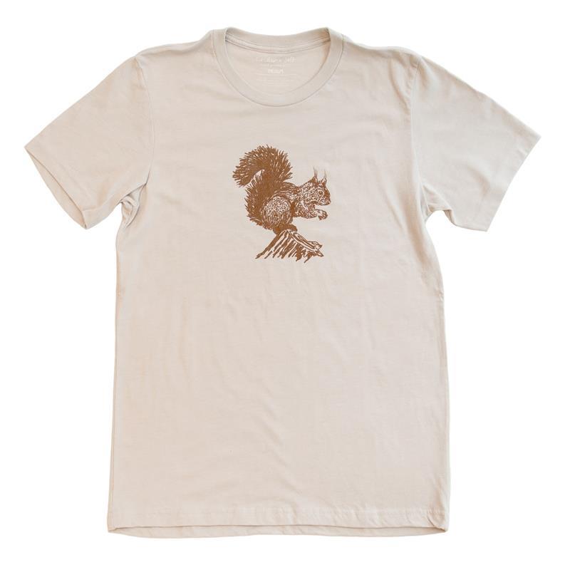 RED SQUIRREL TEE ADULT,CINDER + SALT,RED SQU HTHR STN 2XL