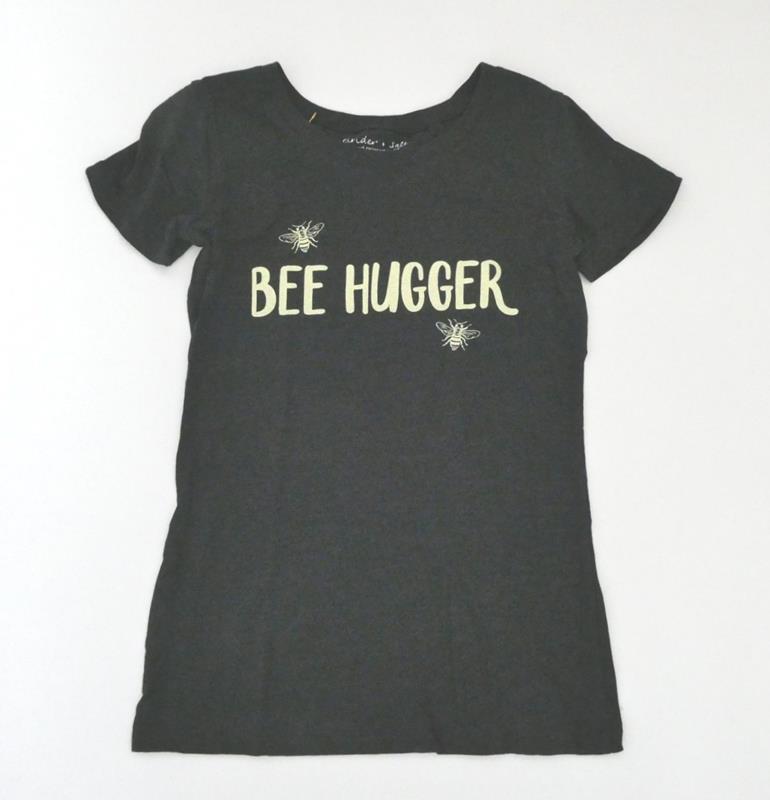 WOMEN'S BEE HUGGER TEE,CINDER + SALT,WMN BEE HUGGER MED