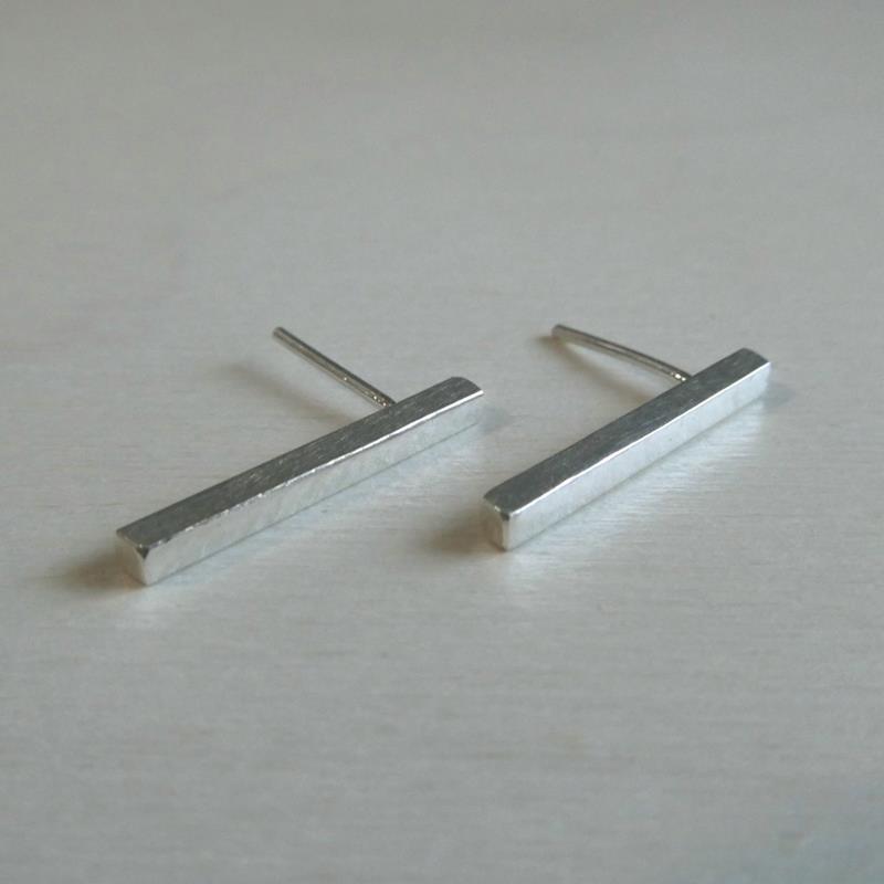 STICK STUD EARRINGS: STERLING SILVER,MULXIPLY,FSE-ST