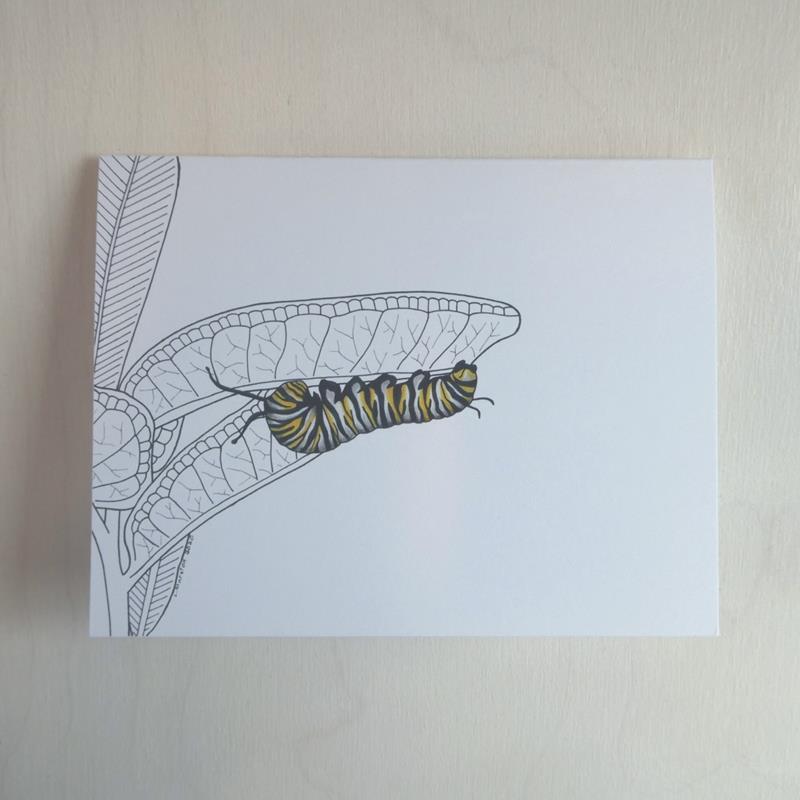 CATERPILLAR CARD,3 LEGGED DOG INK
