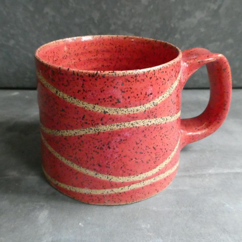 WAVE MUG SMALL: RED,EG DESIGNS MAINE,SMALL WAVE MG RED