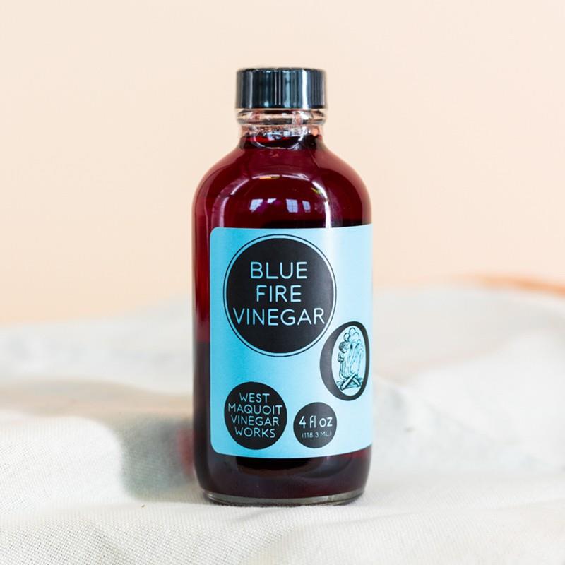 BLUE FIRE VINEGAR,WEST MAQUOIT VINEGAR WORKS,4 OZ BLUE FIRE VIN