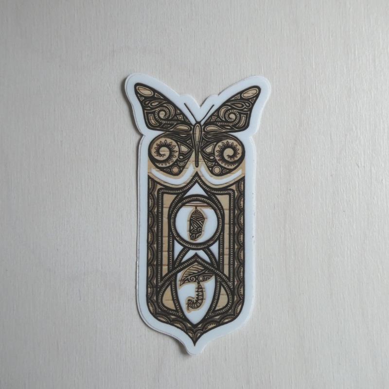 BIRCH BARK DESIGN STICKER: MONARCH,SIERRA HENRIES,MONARCH STICKER