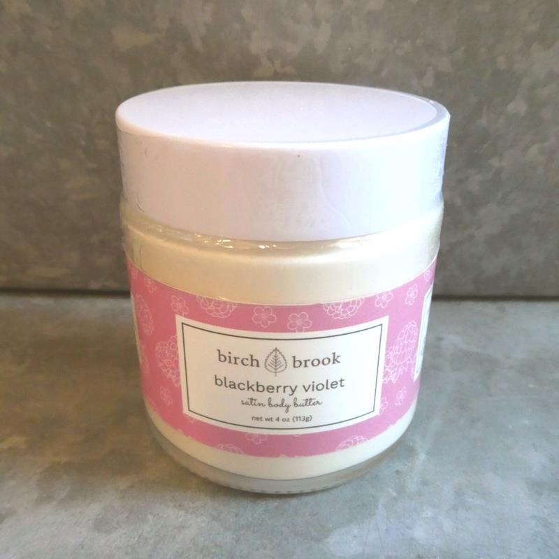 BODY BUTTER: BLACKBERRY VIOLET,BIRCH BROOK SOAPS,BLKBRY VIOLET GLASS